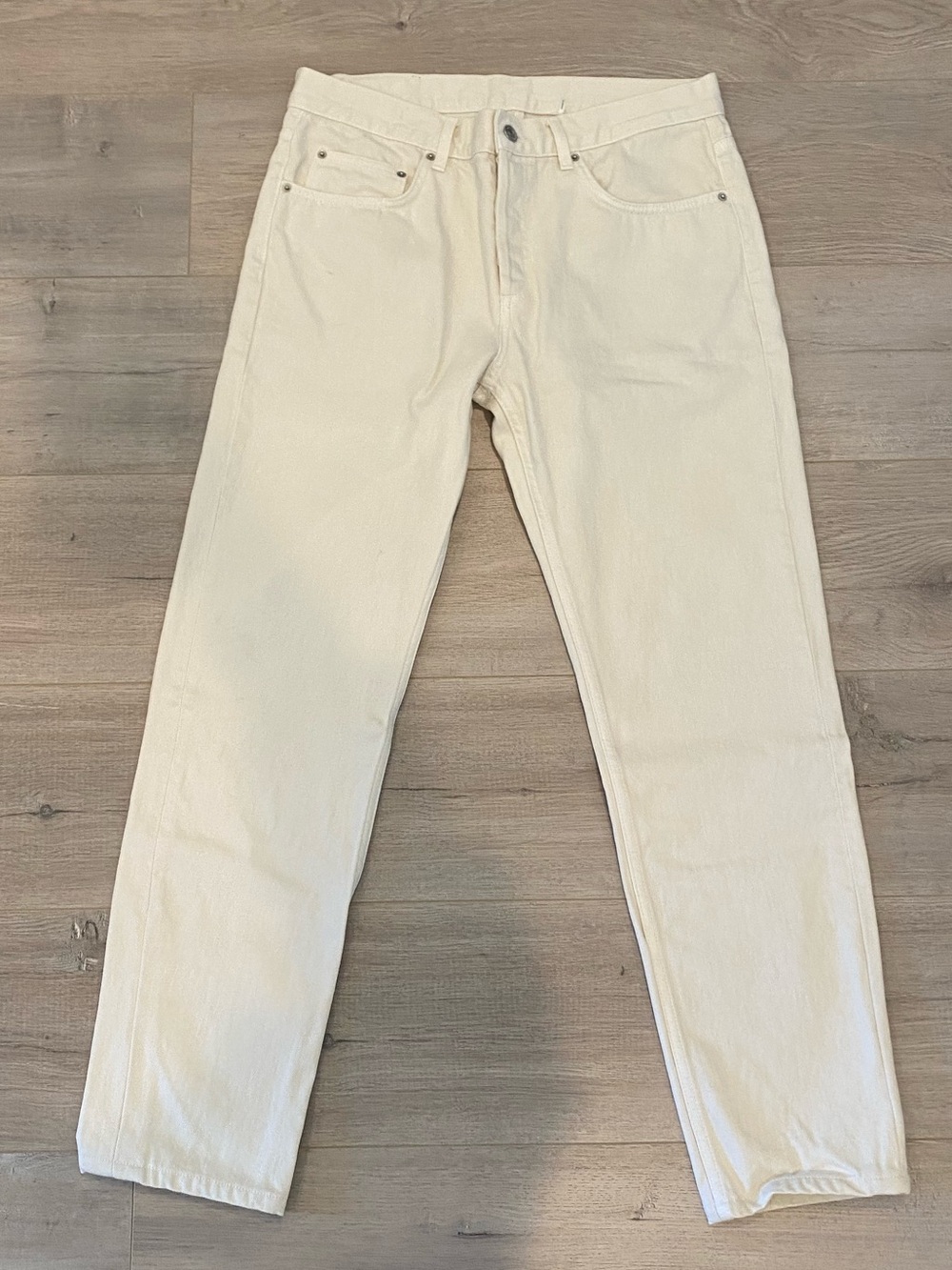 Sandro Off-White Men's Straight Leg Jeans